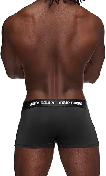 Male Power Helmet Short L - Snap Pouch & Satin Waistband Black