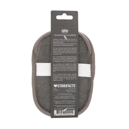 Touche Bath Soap Pouch with Charcoal & Flax Hemp - Deep Cleansing