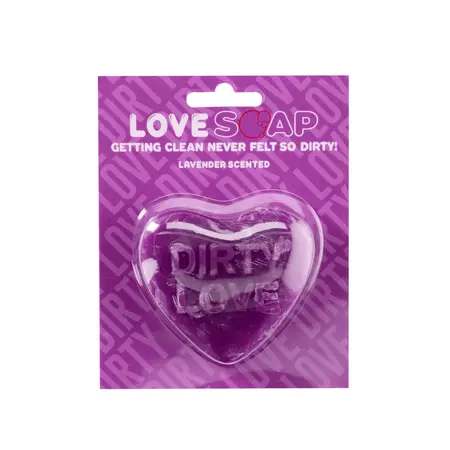Dirty Love Heart Soap Lavender Scented Premium Bath Bar 90g