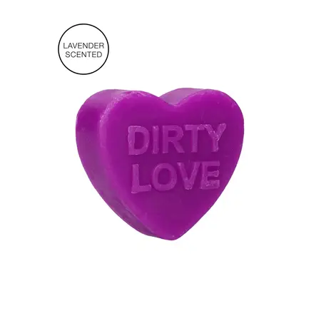 Dirty Love Heart Soap Lavender Scented Premium Bath Bar 90g