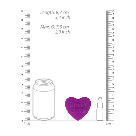 Dirty Love Heart Soap Lavender Scented Premium Bath Bar 90g