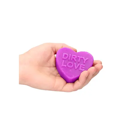 Dirty Love Heart Soap Lavender Scented Premium Bath Bar 90g