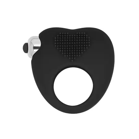 Aubin Vibrating Ring - Silicone, 10-Speed, Discreet, Black