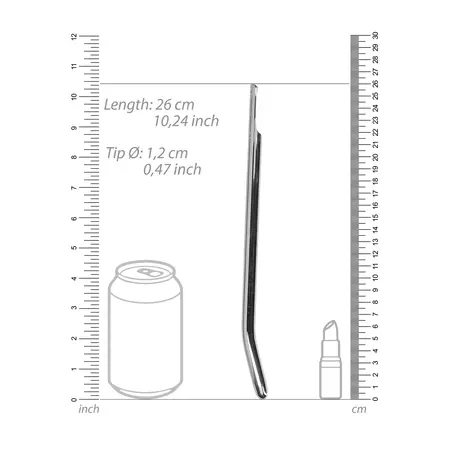 Mystim Stainless Steel Intimate Sounding Rod 12 mm - Polished Finish