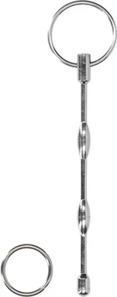 Mystim Ribbed Stainless Steel Urethral Sounding Rod 8 mm