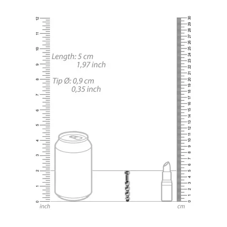MetalPlug Ribbed Hollow Urethral Sound 0.4/9 mm Stainless Steel Rod