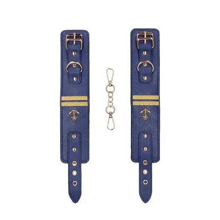 EasyToys Ankle Cuffs Sailor Theme Adjustable Soft Restraint Blue