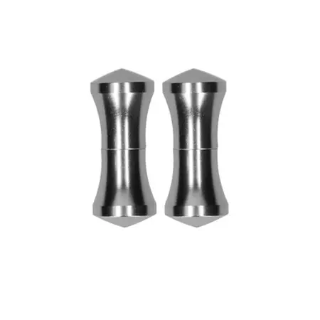 XR Brands Magnetic Aluminum Nipple Clamp Set - Hypoallergenic, Silver