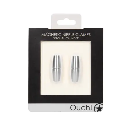 Shots Toys Magnetic Cylinder Nipple Clamps Aluminum, Adjustable Pressure