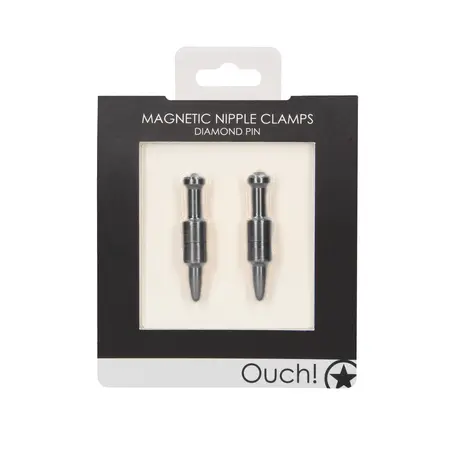 ToyJoy Magnetic Nipple Accessory Diamond Pin Aluminum Silver 2pcs