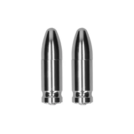 Shots Magnetic Nipple Clamps Diamond Bullet Aluminium Silver