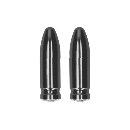 Metallic Diamond Magnetic Nipple Clamps with Bullet Detail, Silver Finish