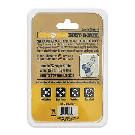 Boneyard Nut Ring 50mm - Intimate Silicone Support System, Black