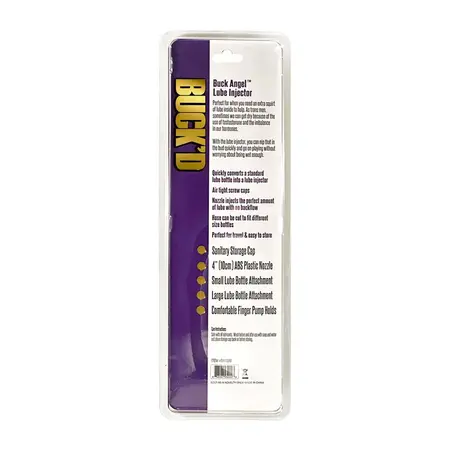 Buck'd Lube Injector System with Adjustable Hose and Caps, 10cm