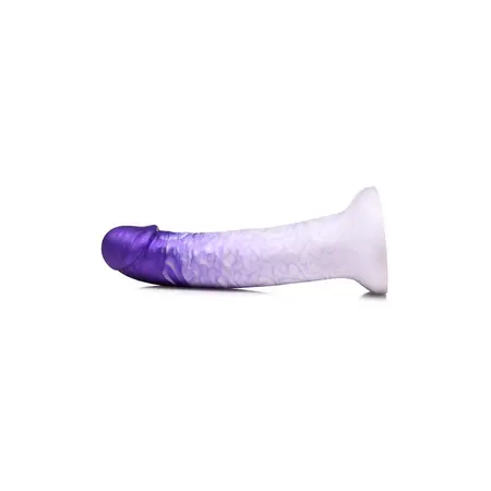 XR Brands Real Swirl Silicone Model - Swirled Multi-Color, Suction Cup Base