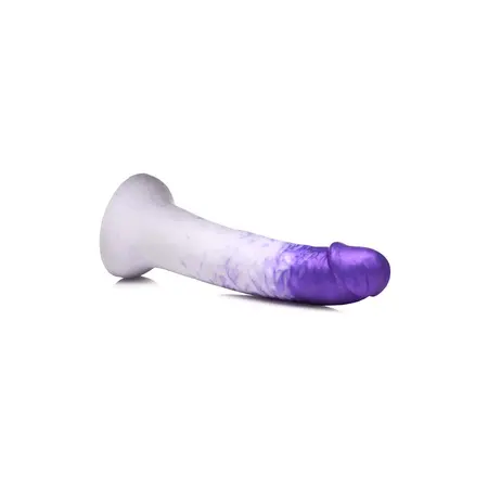 XR Brands Real Swirl Silicone Model - Swirled Multi-Color, Suction Cup Base