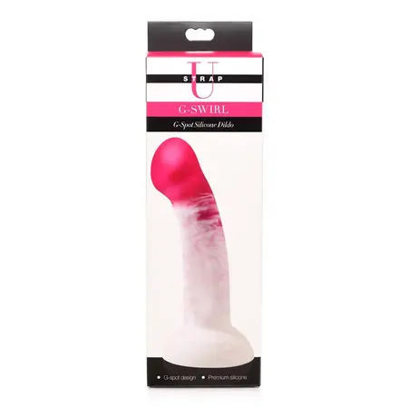 Blush Novelties G-Swirl Silicone Model with Suction Cup, Purple-White