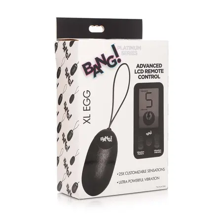 BANG! XL Silicone Vibrating Egg Remote Control 25 Modes Waterproof