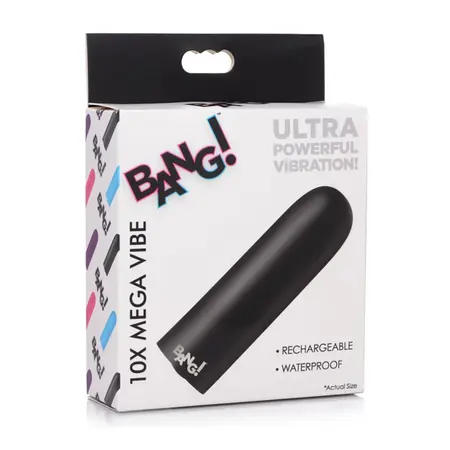 XR Brands Mega Silicone Vibe 3-Speed Compact Intimate Device Black