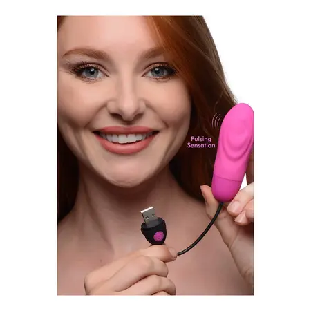 XR Brands Vibrating Silicone Bullet 7-Mode Rechargeable Black