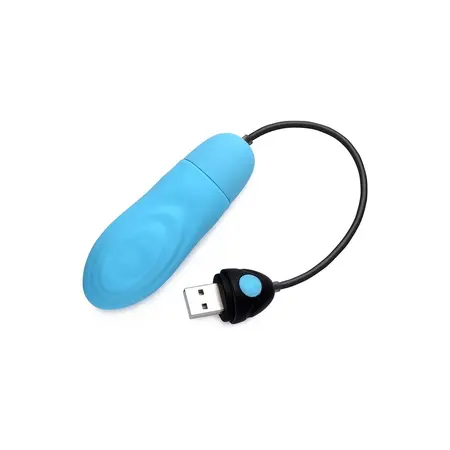 XR Brands Pulsating Rechargeable Silicone Bullet Intimate Device Pink