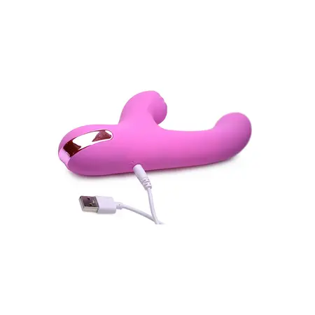 5 Star Silicone Rabbit Model - Dual Motor, Pulsating & Vibrating, Pink