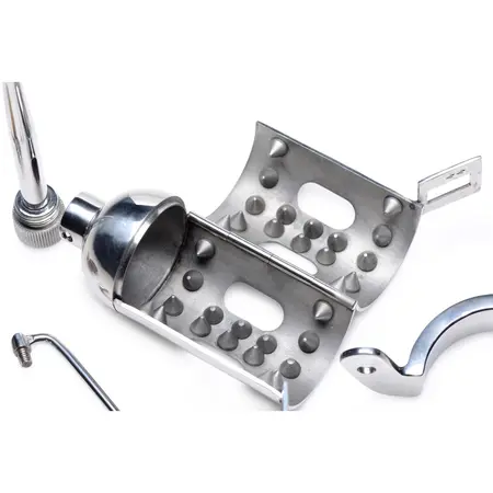 Master Series Spiked Chamber Stainless Steel Chastity Device 3.38in