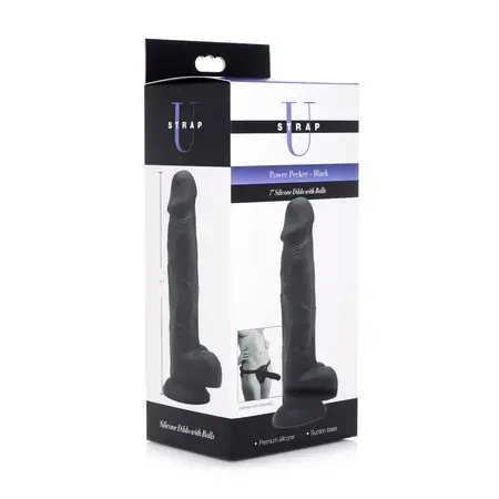 SI Novelties SU Black Silicone Model with Base and Contoured Form