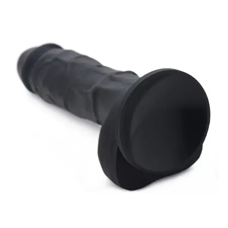 SI Novelties SU Black Silicone Model with Base and Contoured Form