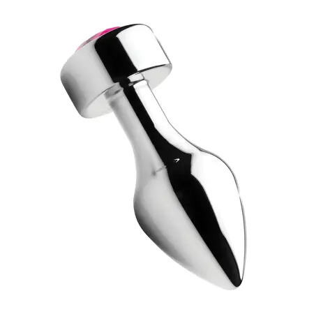 Blush Novelties Temptasia Aluminum Plug Medium Pink Gem Weighted Base