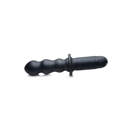 XR Brands The Groove Silicone Massager with Ergonomic Handle Black