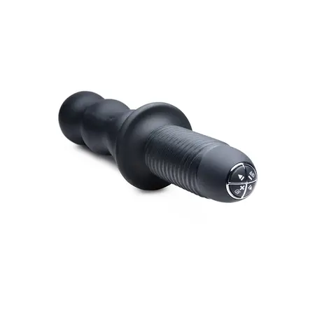 XR Brands The Groove Silicone Massager with Ergonomic Handle Black