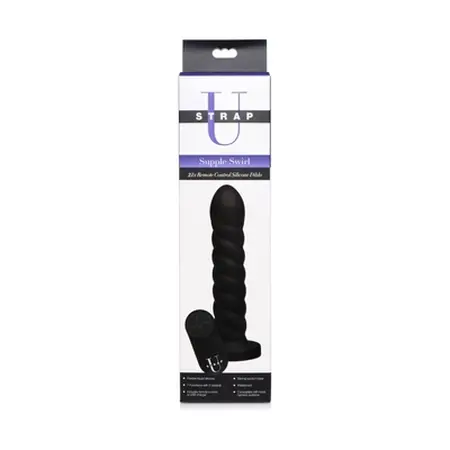 XR Brands Supple Swirl Silicone Intimate Device w/Remote, Purple