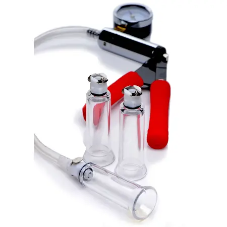 XR Brands 3-Piece Cylinder Set for Targeted Pumping - Clear, Small Size