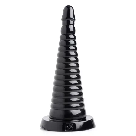 XR Brands Master Series Rebrasti Intimni Konus Crni 28.5cm Velika Veličina