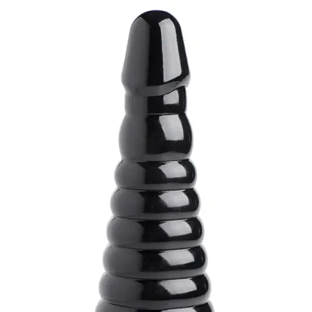 XR Brands Master Series Rebrasti Intimni Konus Crni 28.5cm Velika Veličina