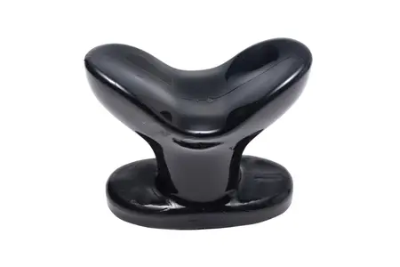XR Brands Ass Anchor XL Flared Plug Black - Expanding Design, TPE