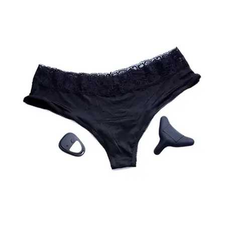 XR Brands PantyVibe 10-Mode Wireless Vibrating Underwear Black Lace