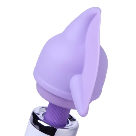 Wand Essentials Flutter Vrh Silikonski Wand Dodatak Ljubičasti 3.5 Inča