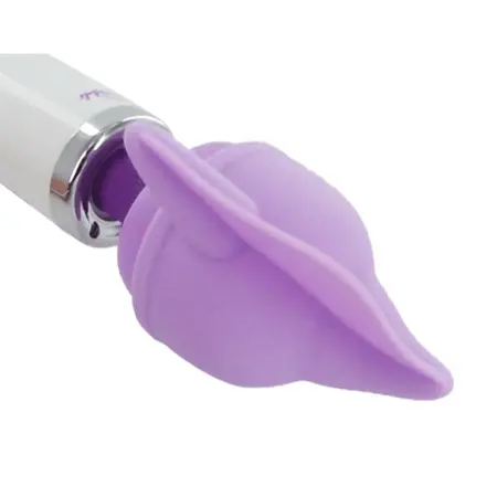 Wand Essentials Flutter Vrh Silikonski Wand Dodatak Ljubičasti 3.5 Inča