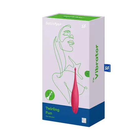 Satisfyer Twirling Fun Tip Vibrator - Kompaktan, Vodootporan, Magenta