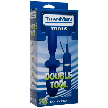TitanMen Double Tool Silicone Dual-Sided Vibrating Plug Remote Control