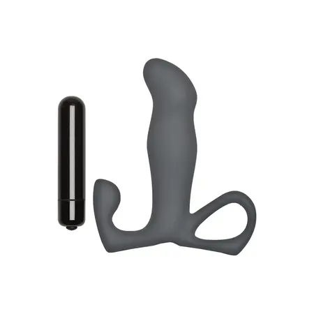 Doc Johnson OptiMALE Vibrating P-Spot Silicone Massager Black
