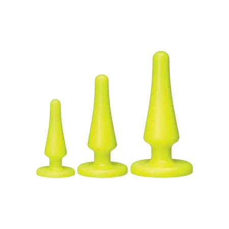 Doc Johnson Launch! Silicone Analni Trener Set Žuti - Progresivni Sistem