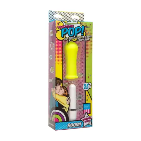 Doc Johnson American Pop Boom! 10-Function Silicone Vibrating Device Multicolor