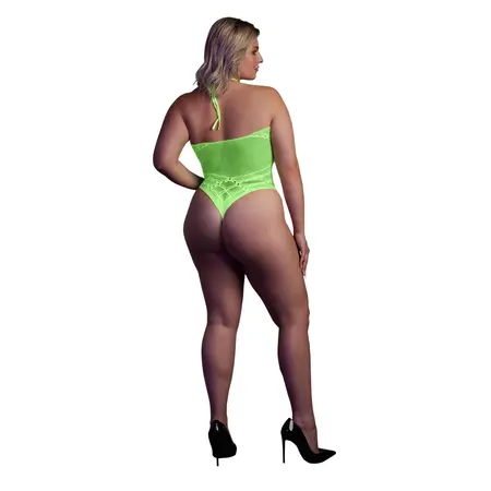 Shots Neon Body Halter Vrat UV-Aktivni Neon Roze Rastegljivo Donje Rublje