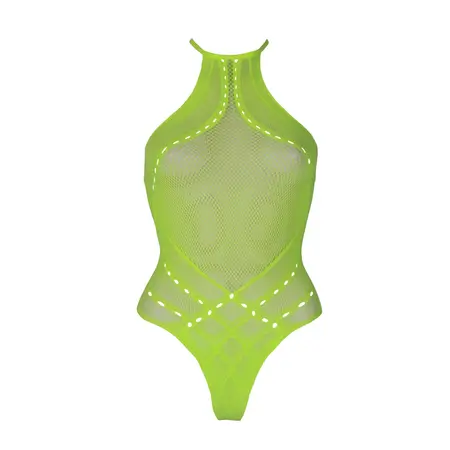 Shots Neon Body Halter Vrat UV-Aktivni Neon Roze Rastegljivo Donje Rublje