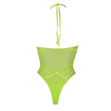 Shots Neon Body Halter Vrat UV-Aktivni Neon Roze Rastegljivo Donje Rublje
