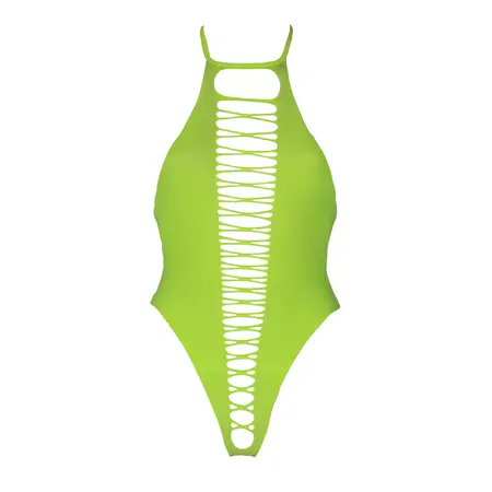 NEON High-Cut Body UV-Aktivirani Rastegljiv Neon Roze Veličina XS/XL