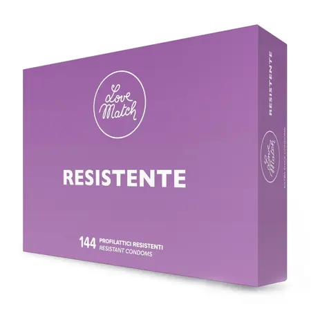 Love Match Resistente Durable Latex Condoms 144-Pack Large Size